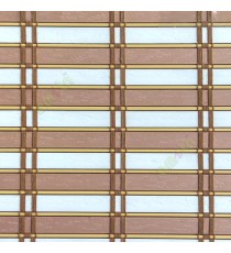 White beige yellow color horizontal stripes flat scale vertical thread stripes cylinder stick rollup mechanism PVC Blinds 